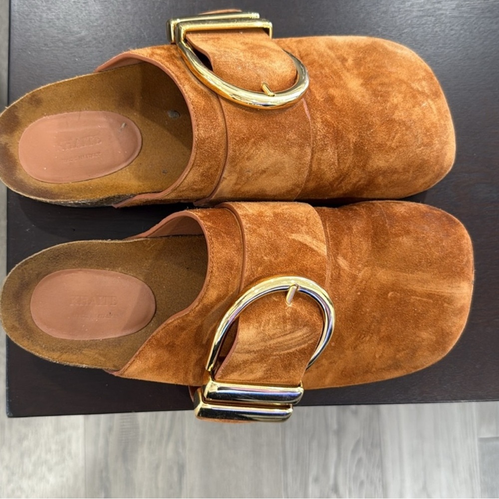 KHAITE Downing Suede Mules - Camel - Picture 4 of 6